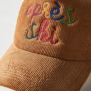 Brand New, Apres Ski Trucker Corduroy Cap with Colorful Embroidery